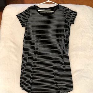 Black & White striped T-Shirt Dress